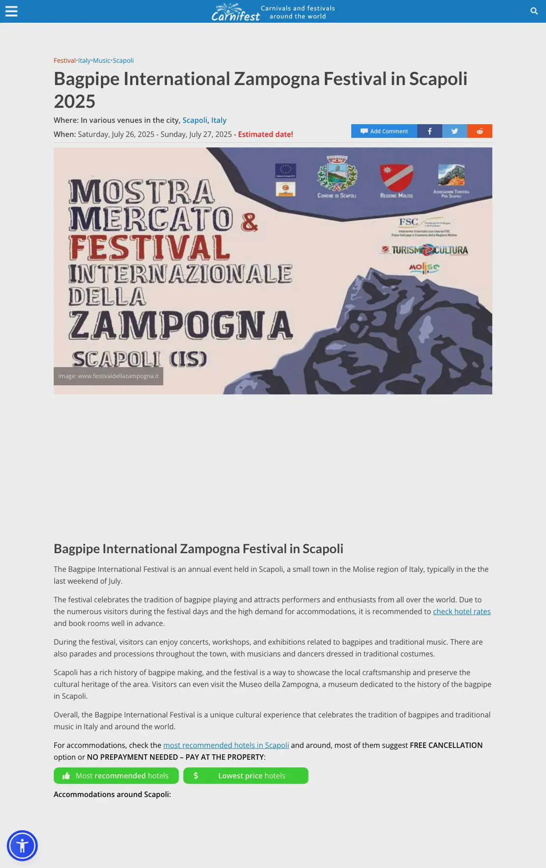 Bagpipe International Zampogna Festival