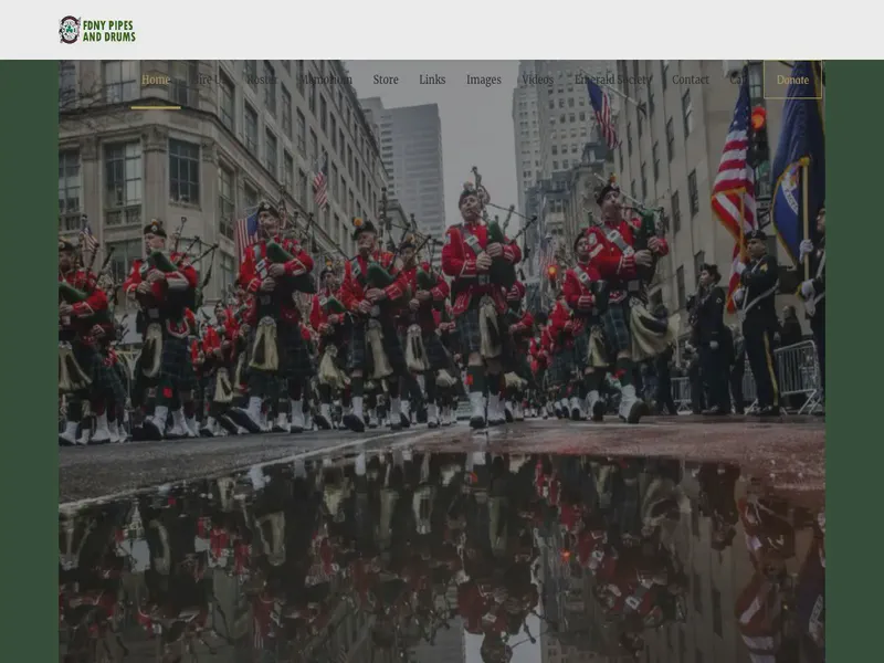 Website preview for fdnypipesanddrums.com