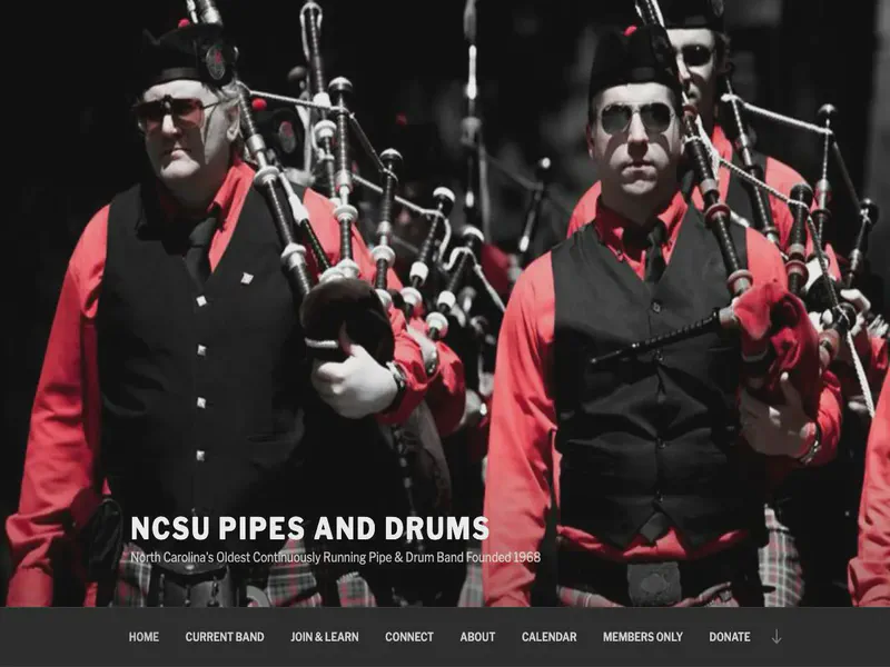 Website preview for redpipeband.org