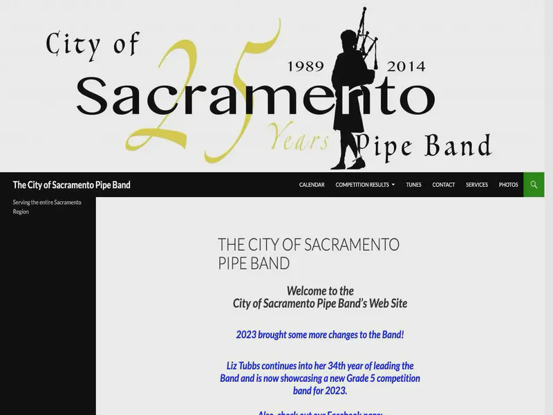 Website preview for sacramentopipeband.org