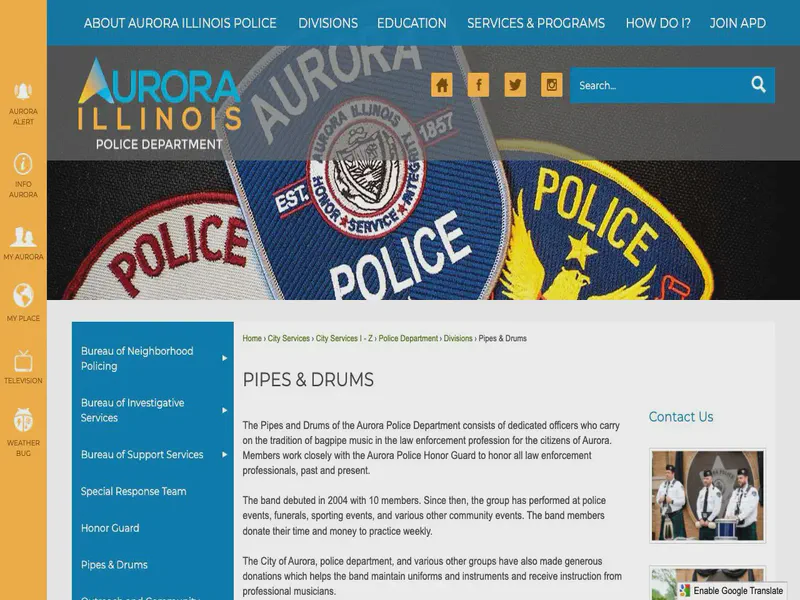 Website preview for www.aurora-il.org