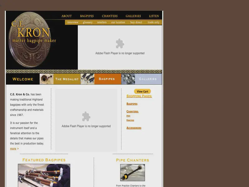 Website preview for www.cekron.com