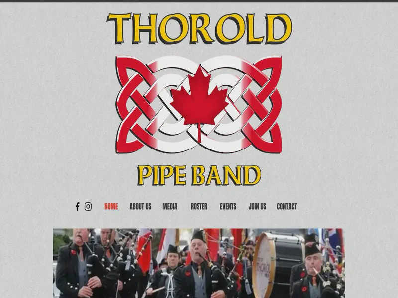 Website preview for www.cityofthoroldpipeband.com