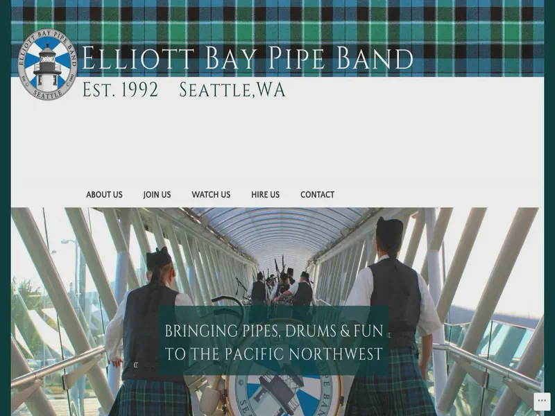 Website preview for www.elliottbaypipeband.com