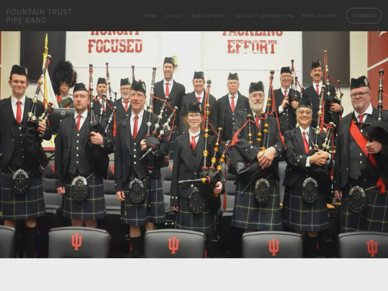 Website preview for www.fountaintrustpipeband.com