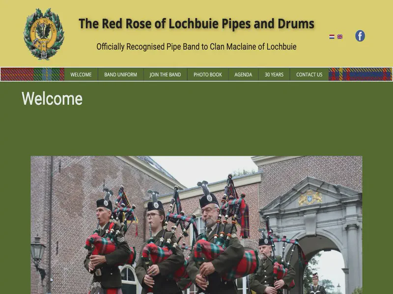 Website preview for www.redroseoflochbuie.nl