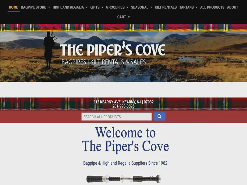 Website preview for www.thepiperscove.com