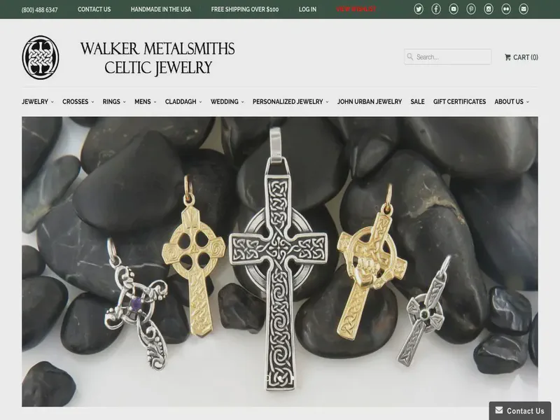 Website preview for www.walkermetalsmiths.com